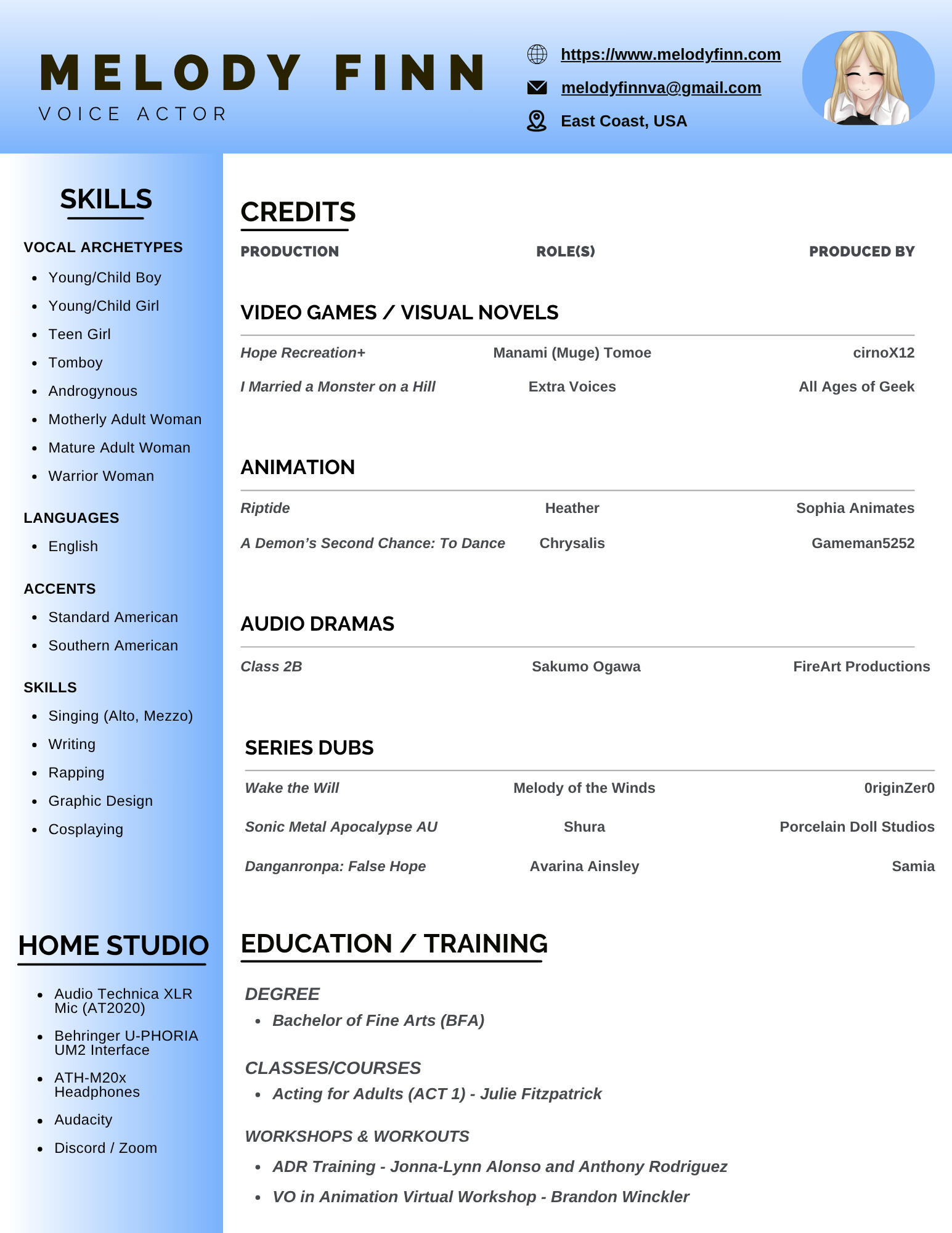 Melody Finn - Resume 2025