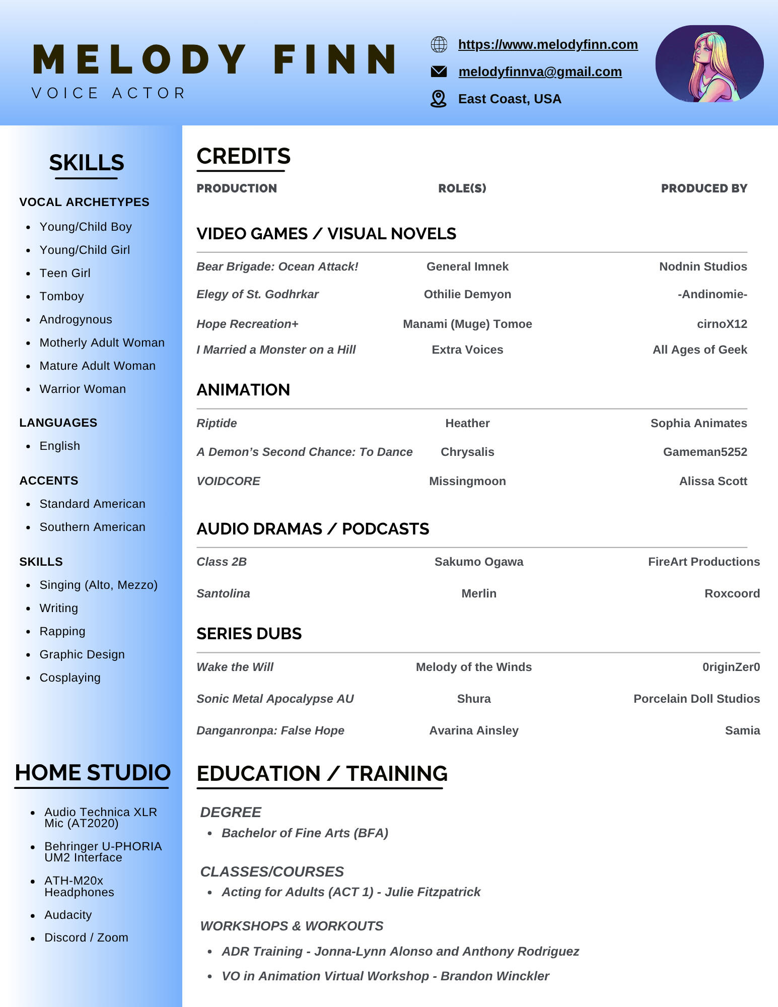 Melody Finn - Resume 2025